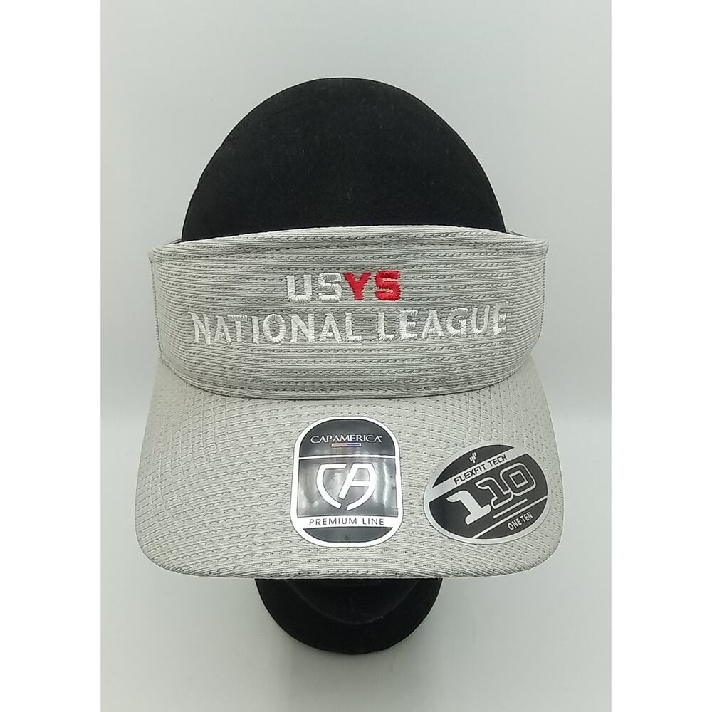 USYS National League Cap America Flex Fit Gray Visor Adjustable